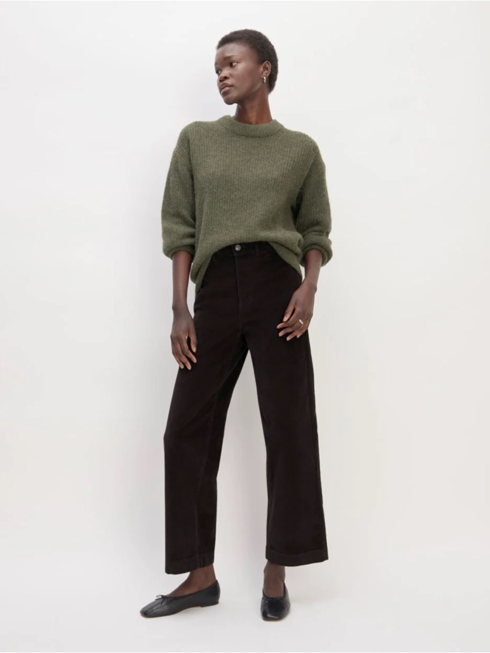 Everlane THE CORDUROY WIDE-LEG PANT black